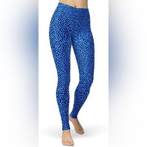 Yoga pants. Blue maze pattern. Size m/l. Never worn. Didn’t come with tags.